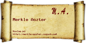 Merkle Aszter névjegykártya